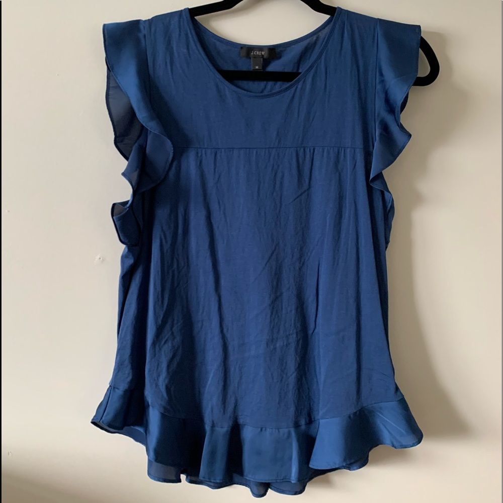 J.Crew Blue Short Sleeve Blouse